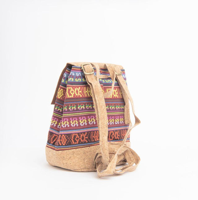 Aztec Embroidered Cork Backpack - Lory Lux