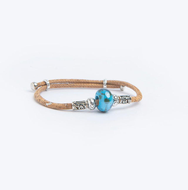 Handmade Button Cork Bracelet - Lory Lux