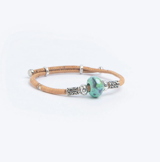 Handmade Button Cork Bracelet - Lory Lux