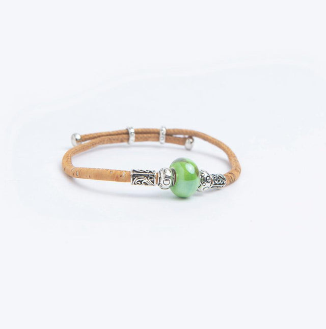 Handmade Button Cork Bracelet - Lory Lux