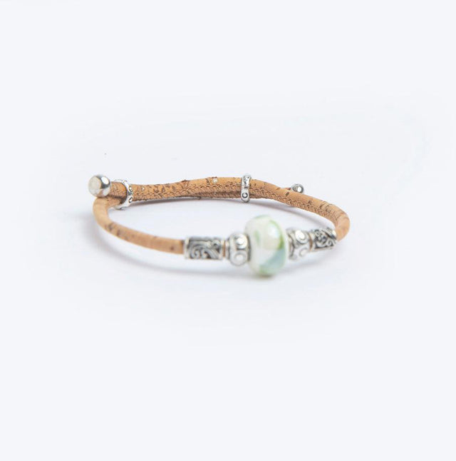 Handmade Button Cork Bracelet - Lory Lux