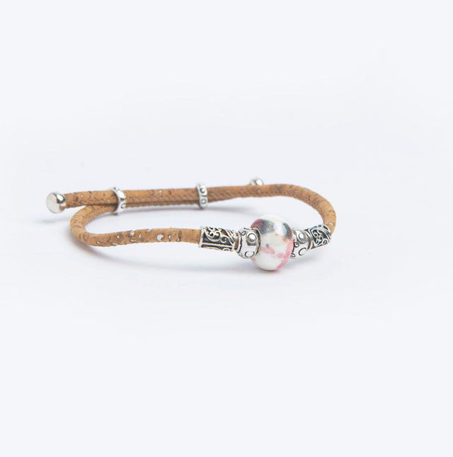 Handmade Button Cork Bracelet - Lory Lux