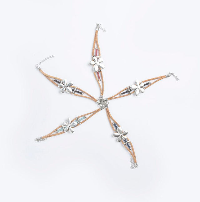 Handmade 5 Petal Cork Bracelet - Lory Lux