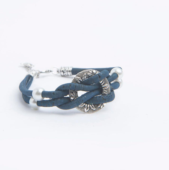 Handmade Hitch Knot Cork Bracelet - Lory Lux