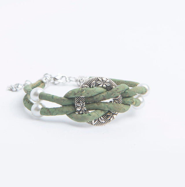 Handmade Hitch Knot Cork Bracelet - Lory Lux
