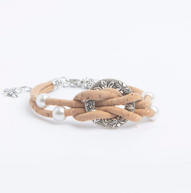 Handmade Hitch Knot Cork Bracelet - Lory Lux
