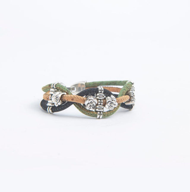 Handmade Flower Wave Cork Bracelet - Lory Lux