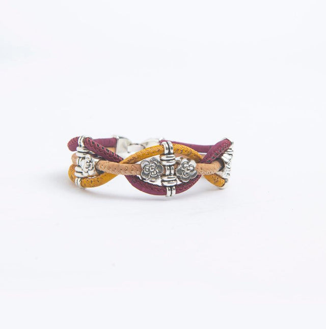 Handmade Flower Wave Cork Bracelet - Lory Lux