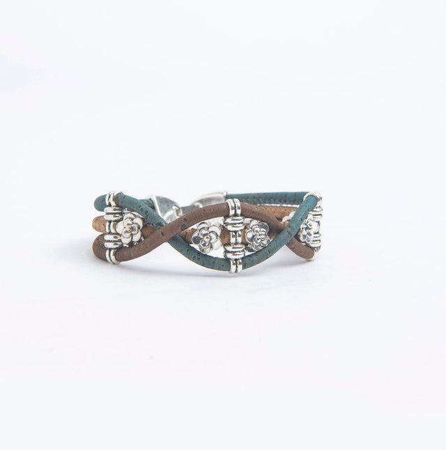Handmade Flower Wave Cork Bracelet - Lory Lux