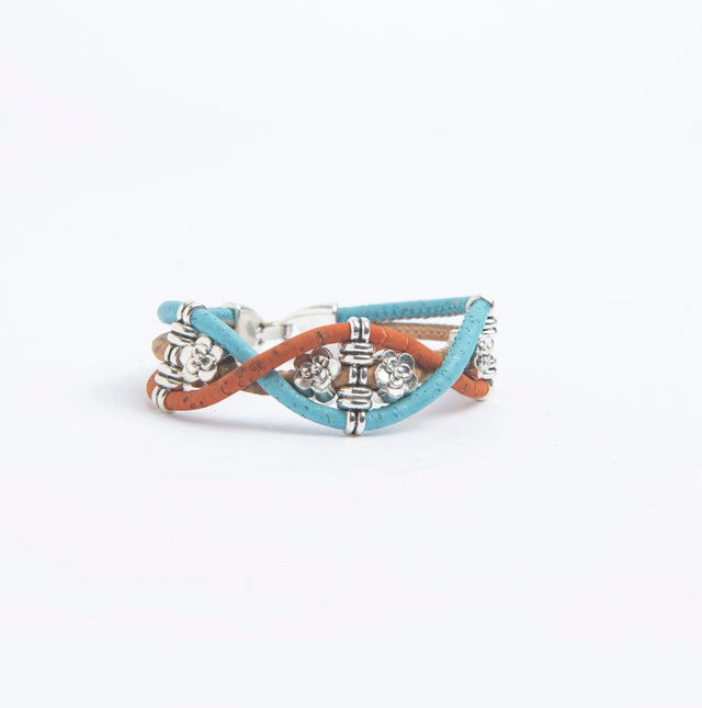 Handmade Flower Wave Cork Bracelet - Lory Lux