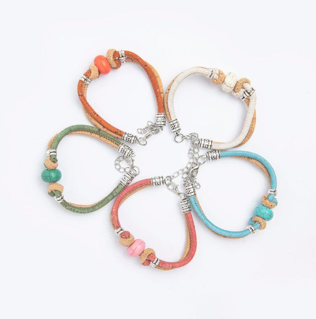 Handmade Colour Crust Cork Bracelet - Lory Lux