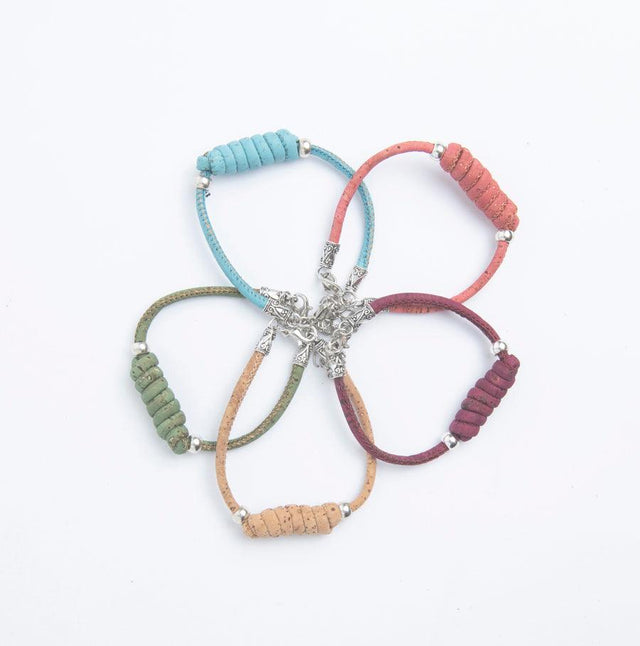Handmade Timber Hitch Knotted Cork Bracelet - Lory Lux