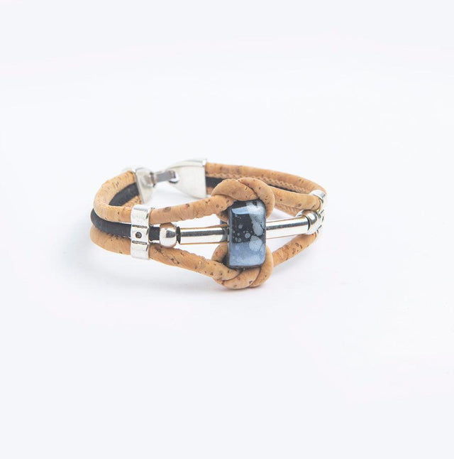 Handmade Abstract Knotted Cork Bracelet - Lory Lux