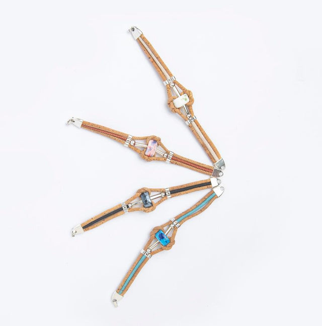 Handmade Abstract Knotted Cork Bracelet - Lory Lux