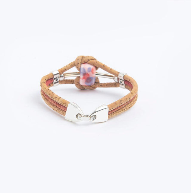 Handmade Abstract Knotted Cork Bracelet - Lory Lux