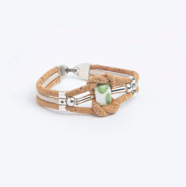 Handmade Abstract Knotted Cork Bracelet - Lory Lux