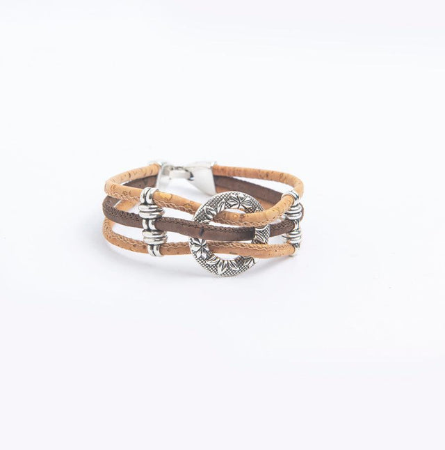 Handmade Bi-Chrome Cork Bracelet - Lory Lux