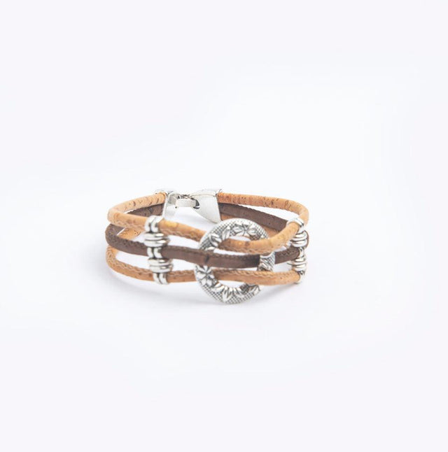 Handmade Bi-Chrome Cork Bracelet - Lory Lux