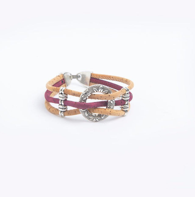 Handmade Bi-Chrome Cork Bracelet - Lory Lux