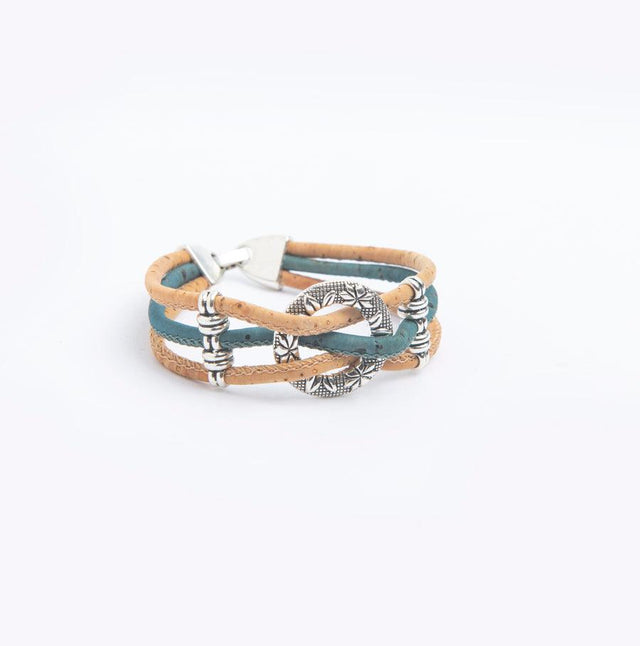 Handmade Bi-Chrome Cork Bracelet - Lory Lux