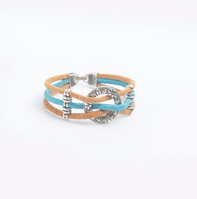 Handmade Bi-Chrome Cork Bracelet - Lory Lux