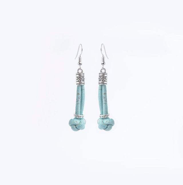 Handmade Pillar Knot Cork Earrings - Lory Lux