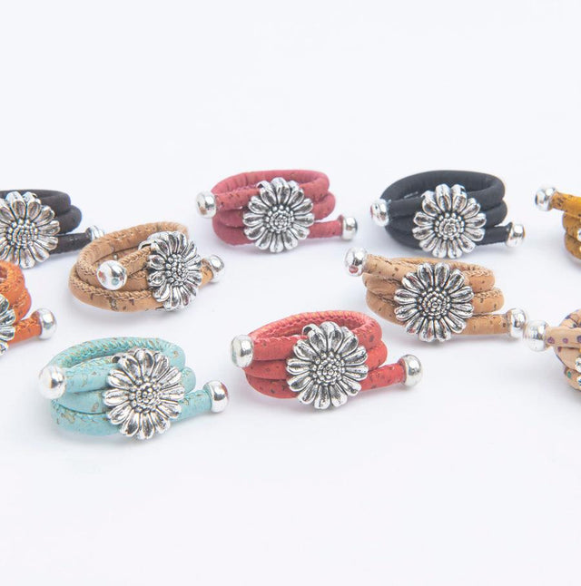 Triple Layer Flower Cork Ring - Lory Lux