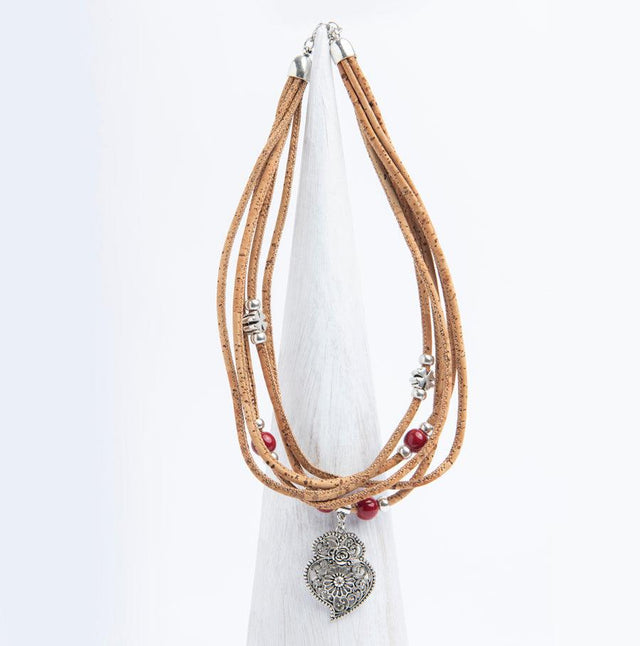 Tribal Cork Necklace and Bracelet Set - Lory Lux