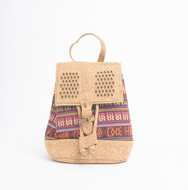Aztec Embroidered Cork Backpack - Lory Lux