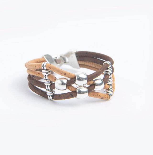 Handmade Cross Bead Cork Bracelet - Lory Lux