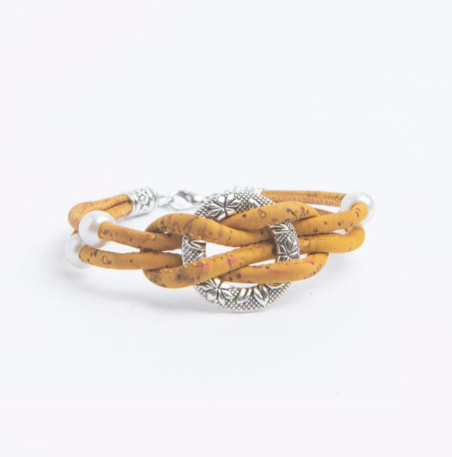 Handmade Hitch Knot Cork Bracelet - Lory Lux