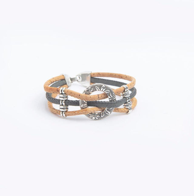 Handmade Bi-Chrome Cork Bracelet - Lory Lux
